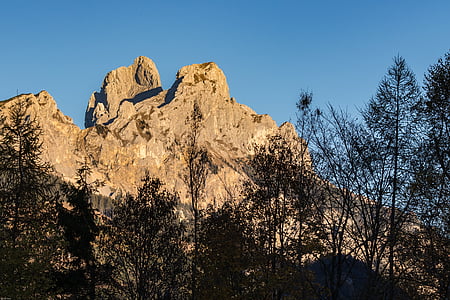 tannheimertal, 山, 赤 flüh, 自然, チロル, オーストリア, リラクゼーション