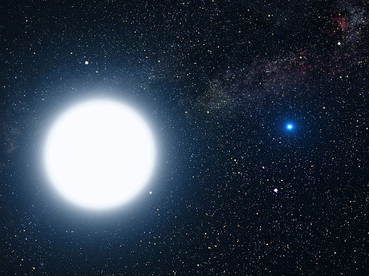 Sterne, Sonne, weißer Zwerg, Star-system, Binär, Sirius eine, Sirius b