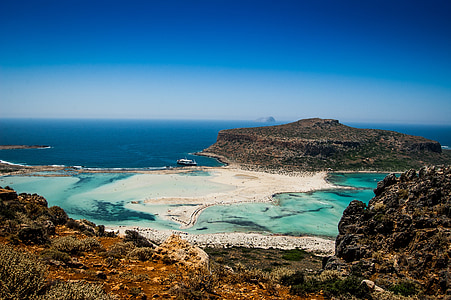 Creta, praia, mar, as pedras, o sol, tempo, feriados