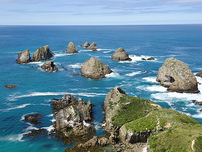 Pacific, Noua Zeelandă, linia de coastă, peisaj, ocean, coastă, mare