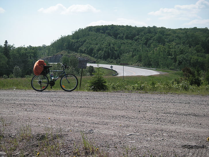 bicicleta, paisagem, bicicleta, montanha, desporto, andar de bicicleta, colina