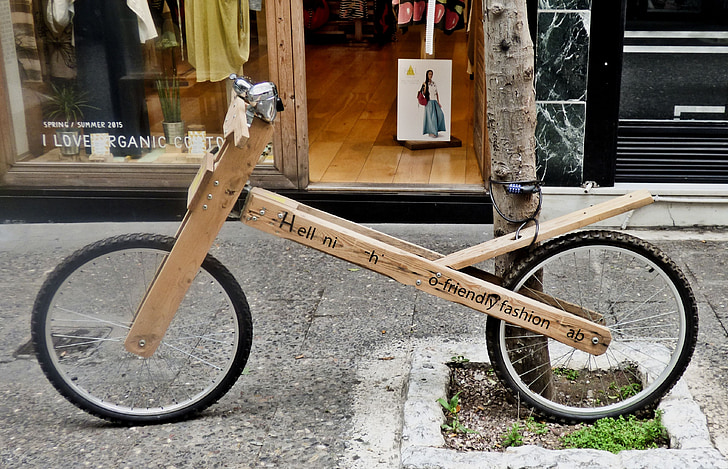 vélo, en bois, Vintage, bois, Retro, voyage, style