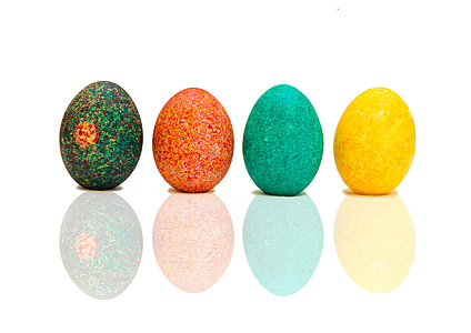 Pasen, ei, kleurrijke eieren, Pasen-groet, Pasen groeten, voeding, Pasen versieringen