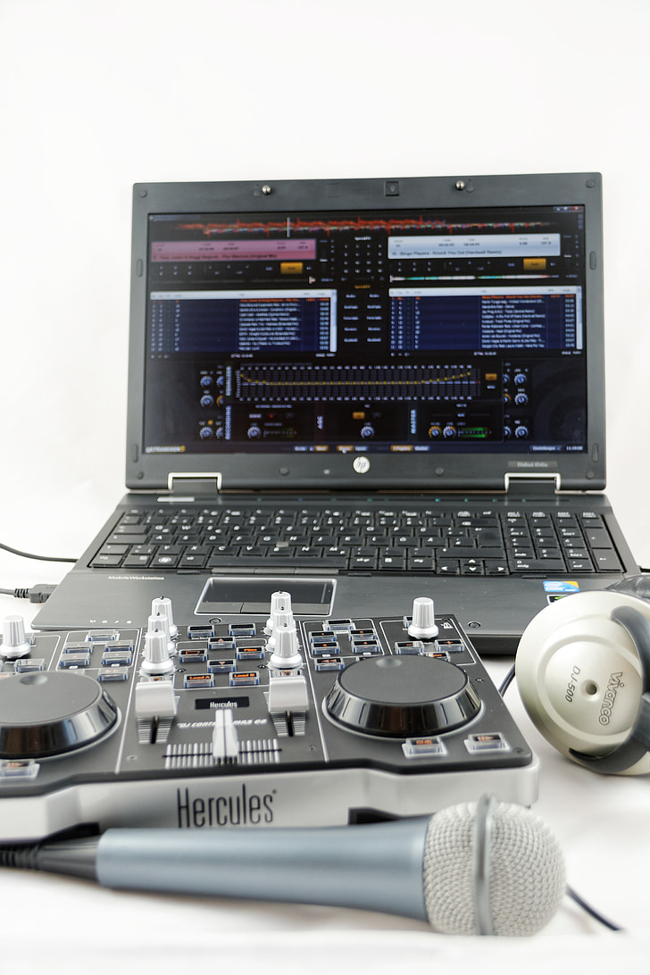 mixer, hoofdtelefoon, audio, Entertainment, muziek, MP3, DJ
