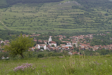 Romania, Transsilvània, Erdély, torockó, paisatge, poble, vell