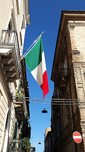 Italien, flagga, land, resor