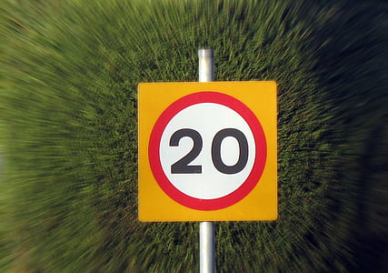 drive, twenty, speed, limit, limitation, regulation, road