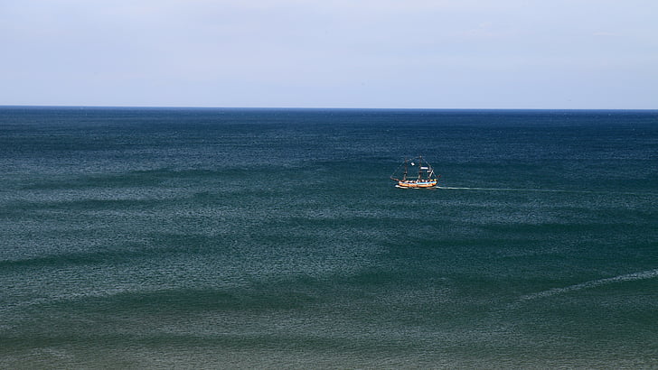 achtergrond, blauw, boot, historische, historische, vakantie, Oceaan