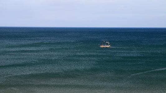 achtergrond, blauw, boot, historische, historische, vakantie, Oceaan