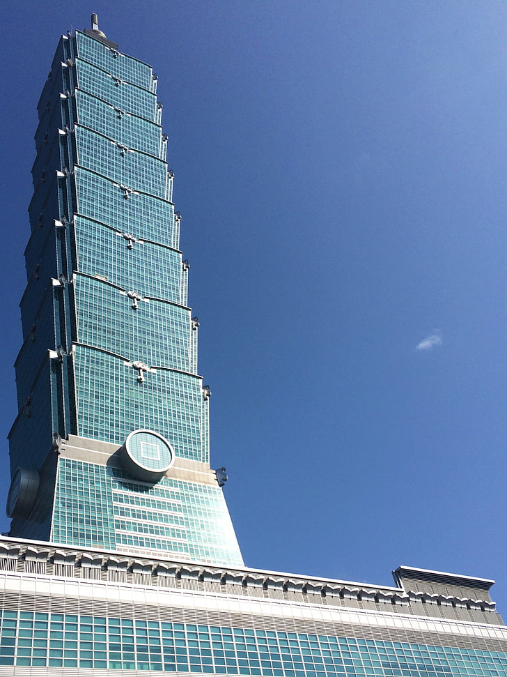 Taipei, Taiwan, skyskrapa, byggnad, staden, bygga 101, arkitektur