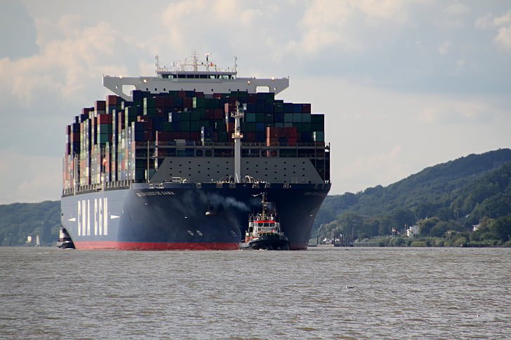 kontejner, brod, kontejnerski brod, teretni brod, Dostava, prijevoz, vode