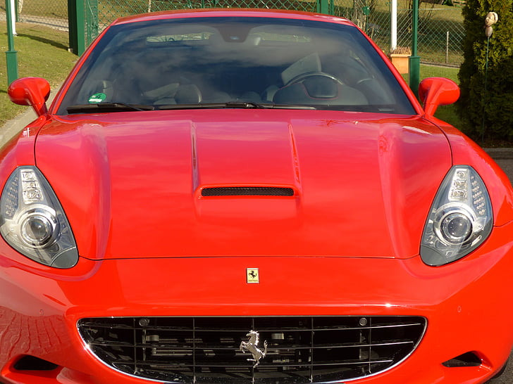 Automático, vermelho, Ferrari, rápido, desporto, velocidade, caro