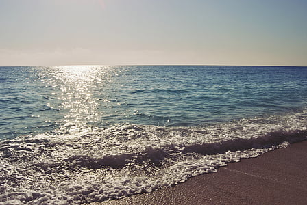 Plaża Koroni, Plaża, wody, Grecki, Wyspa, Lefkada, Grecja