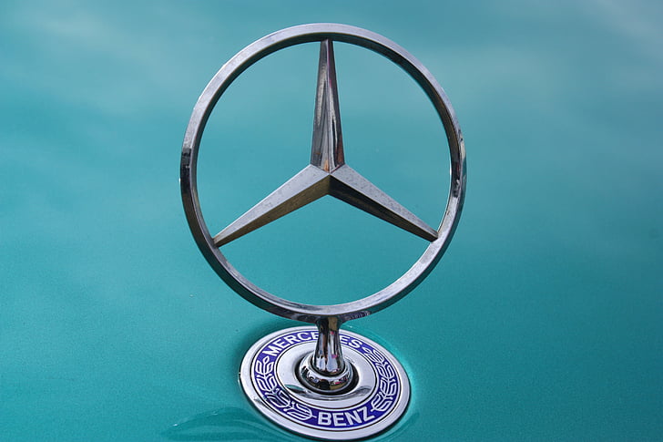 Mercedes, logotyp, Badge, Bonnet, Classic, bil, Automobile
