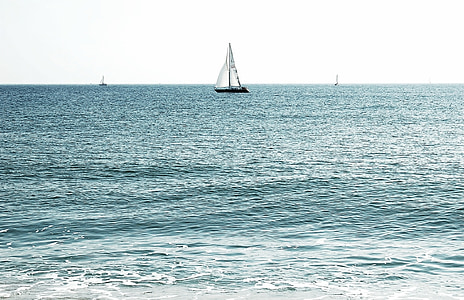 sea, ocean, sailboat, nature, sailing, boat, summer