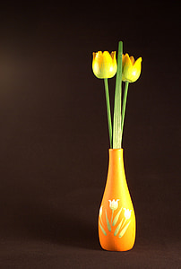 tulipaner, vase, blomster