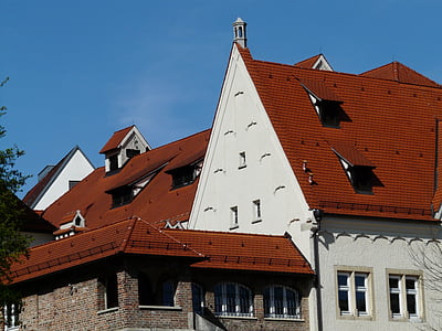 tetto della casa, coperture, Casa, tetto, architettura, mattone, rosso