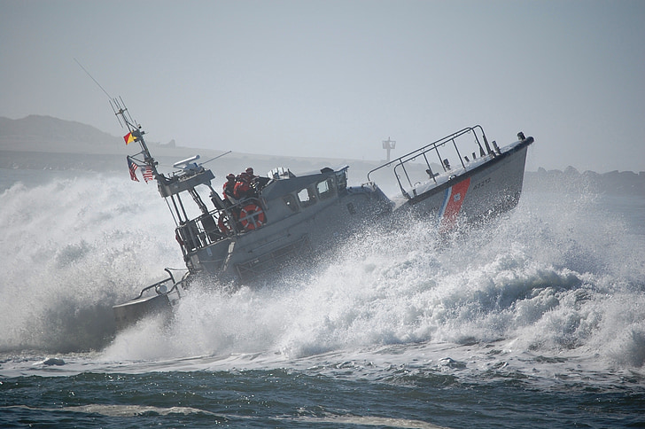 motor barco salva-vidas, surf, guarda costeira, mar, água, resgate, náutico