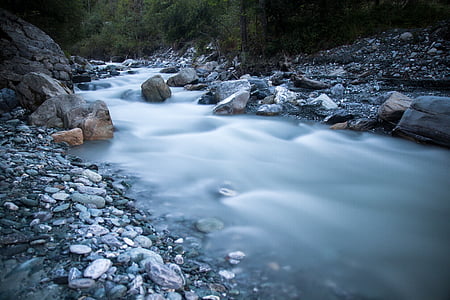 stream, creek, brook, nature, river, rocks, cool