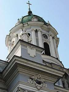 Arad, Transsylvanien, Center, arkitektur, klocka, kyrkan, historiska