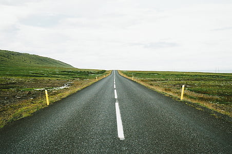 asphalt, endless, road, straight, street