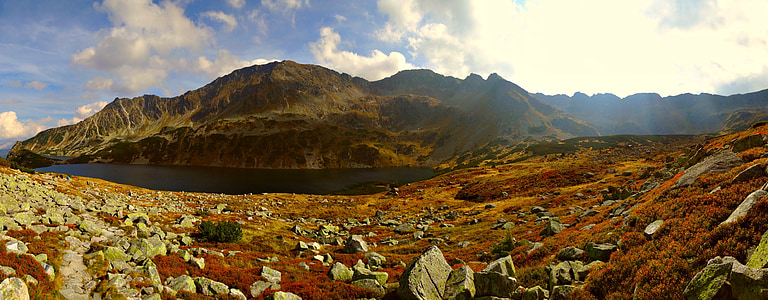 Tatrai, kalnai, rudenį, kraštovaizdžio, Aukštuosiuose Tatruose, Lenkija, Gamta