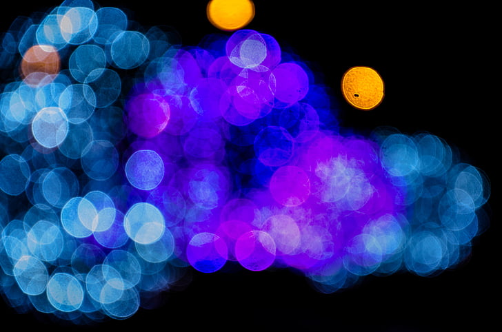 blurred, bokeh, illuminated, lights