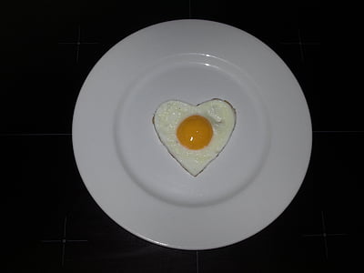 egg, fried, heart, joy, decoration, love, birthday