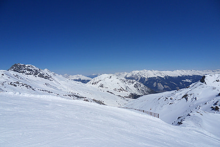 스키 실행, 겨울, 눈, 조 경, 산, 알파인, 그 리슨