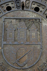 logo, státní znak, hřeben, hrad