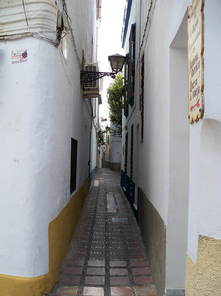 beco, Estreito, Marbella, Espanha, cidade velha, arquitetura