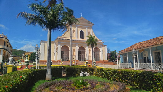 Κούβα, Εκκλησία, δέντρο, κτίριο, αρχιτεκτονική, παλιά, ταξίδια
