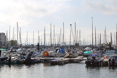 port de Torquay, Strand, l’Angleterre, bateaux, station d’accueil, mer, Harbor