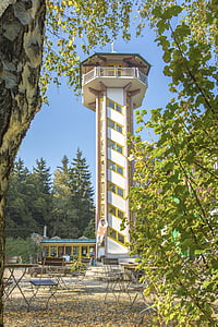 Tower, Sügis, Scheibenberg, sügisel värvi, langevad lehed, Maagimäestik, loodus