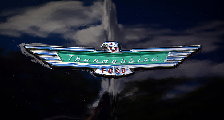 varumärke, Thunderbird, Ford, symbol, tecken, funktionen, etikett