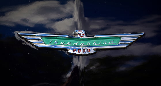 merke, Thunderbird, Ford, symbolet, tegn, funksjonen, etikett