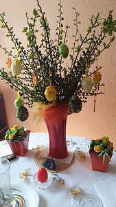 Pâques, printemps, bouquet de printemps fleurs, fleur printemps, décoration de Pâques, décoration, vase