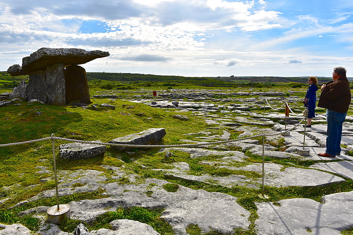 grob, portal, Dolmen, kamen, pokop, Burren, rock