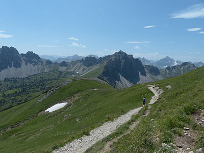 Saalfeld höhenweg, escursione, pizzo rosso, parte superiore delle piscine, Punta pietra kar, escursione in montagna, escursionismo