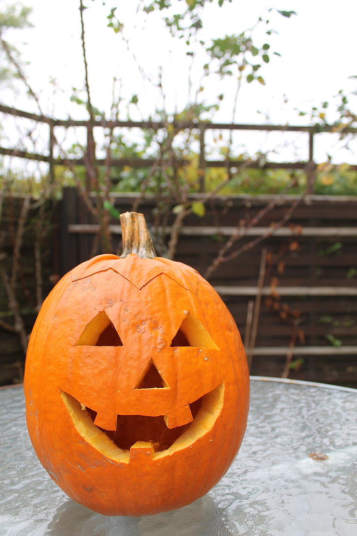 pumpa, carving, Halloween, ansikte, Jack-o-lantern, leende, Orange