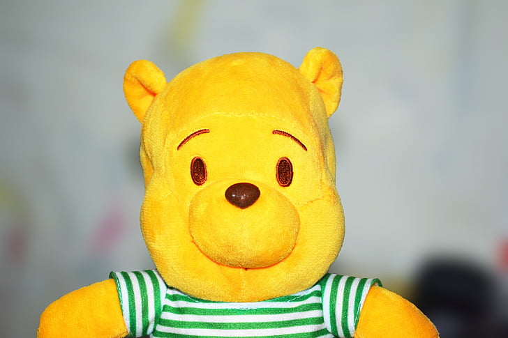 whinny el pooh, oso de peluche, lindo, juguete, niños, alegría, entretenimiento