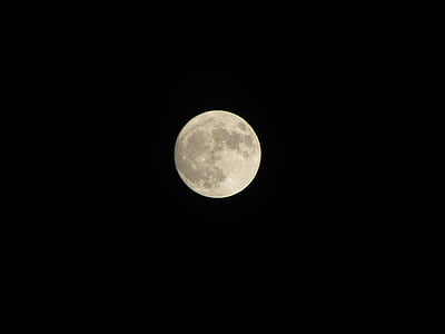 Lune, pleine lune, nuit, espace, Sky, complet, sombre
