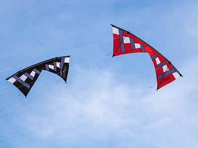 kites, sommer, udendørs, flyvende, sjov