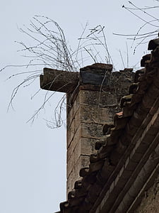 buttress, church, stone, old, abandoned, architecture