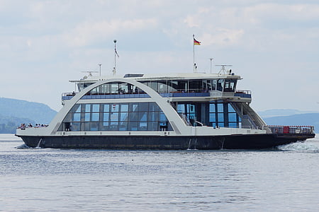 Feribot, Araba feribot, Meersburg - konstanz, modern, gemi, Konstanz Gölü, ulaşım