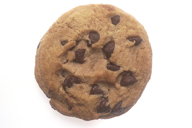chocolate chip cookie, snack, sweet, treat, baked, sugar, food