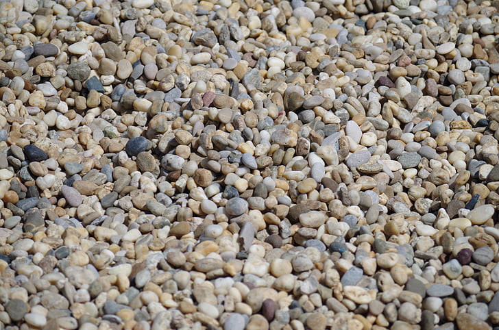 gravier, sable, pierres, passerelle, roches
