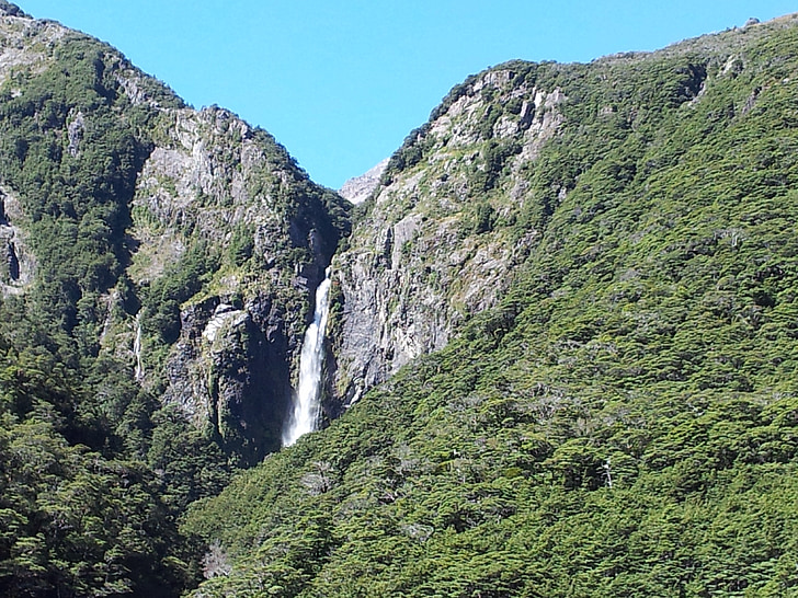 Nový Zéland, Devil's punchbowl, Arthur, Pass, krajina, Majestic