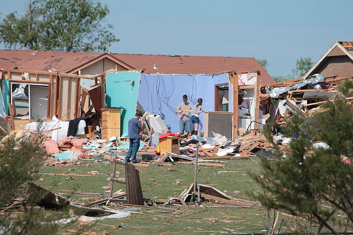 Meija, Oklahoma, Tornado, katastrofa, drupas, dabas katastrofas, postīšana