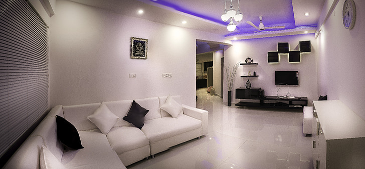 Hall, Apartman, belső, design, modern, haza, szoba